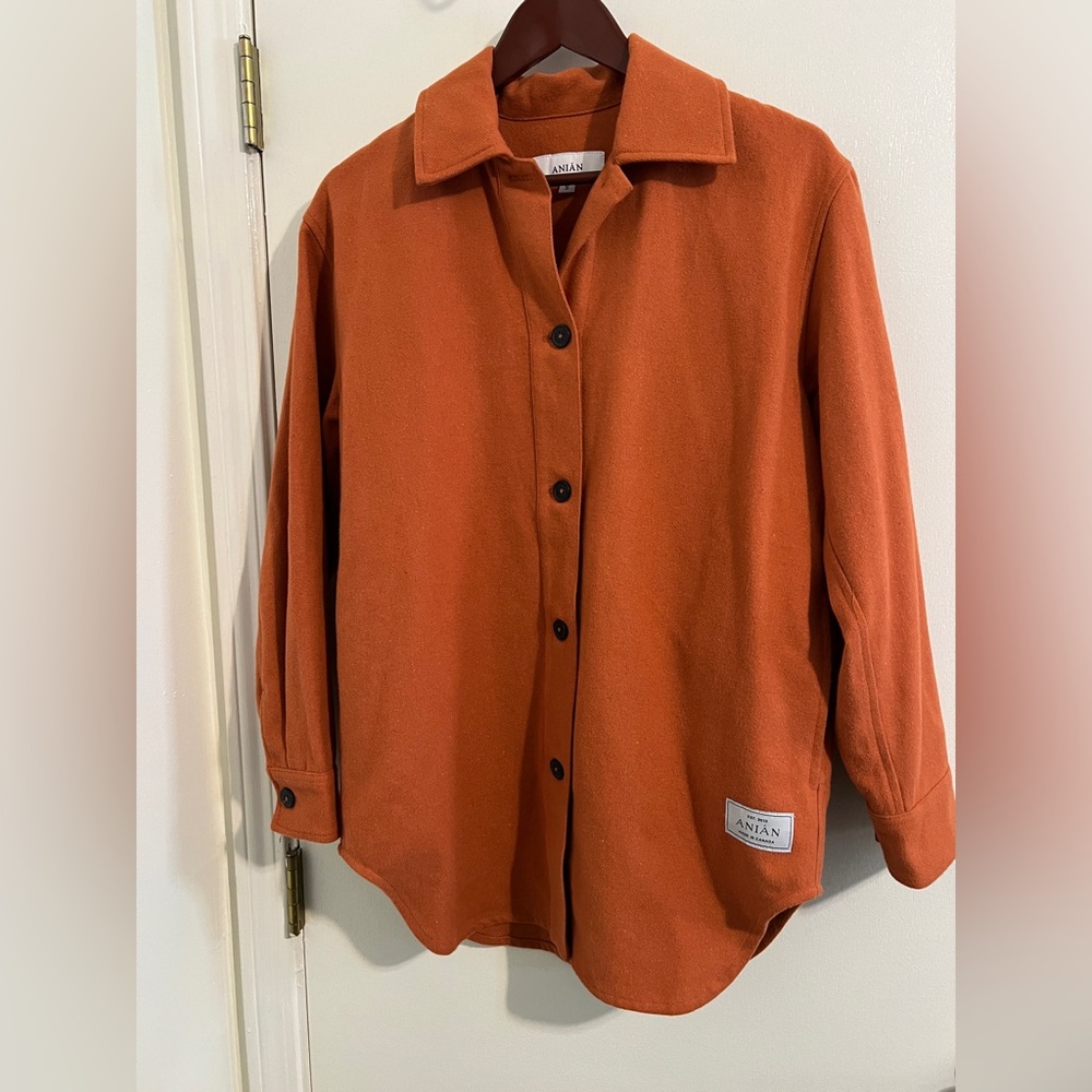 EUC ANIÁN Painters Coat in | Color Himalayan Rust (Orange) | Size Small - Picture 7 of 16